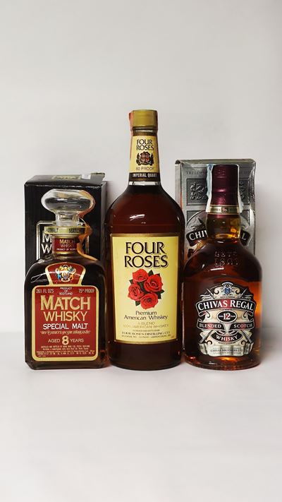 Match, Four Roses, Chivas Regal, Scoth Whisky