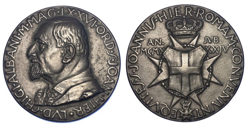 SOVRANO MILITARE ORDINE DI MALTA. LUDOVICO CHIGI ALBANI DELLA ROVERE (GRAN MAESTRO), 1866-1951. Medaglia 1934.  - Asta Numismatica - Cambi Casa d'Aste