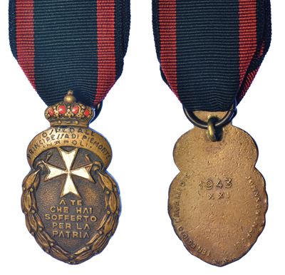 Sovrano Militare Ordine di Malta - Ospedale Principessa di Piemonte, Napoli. Decorazione 1943/a. ...
