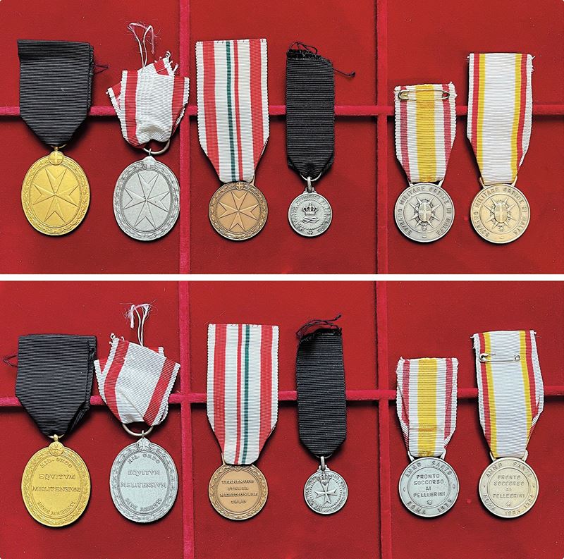 SOVRANO MILITARE ORDINE DI MALTA. Lotto di sei onorificenze.  - Auction Numismatics - Cambi Casa d'Aste