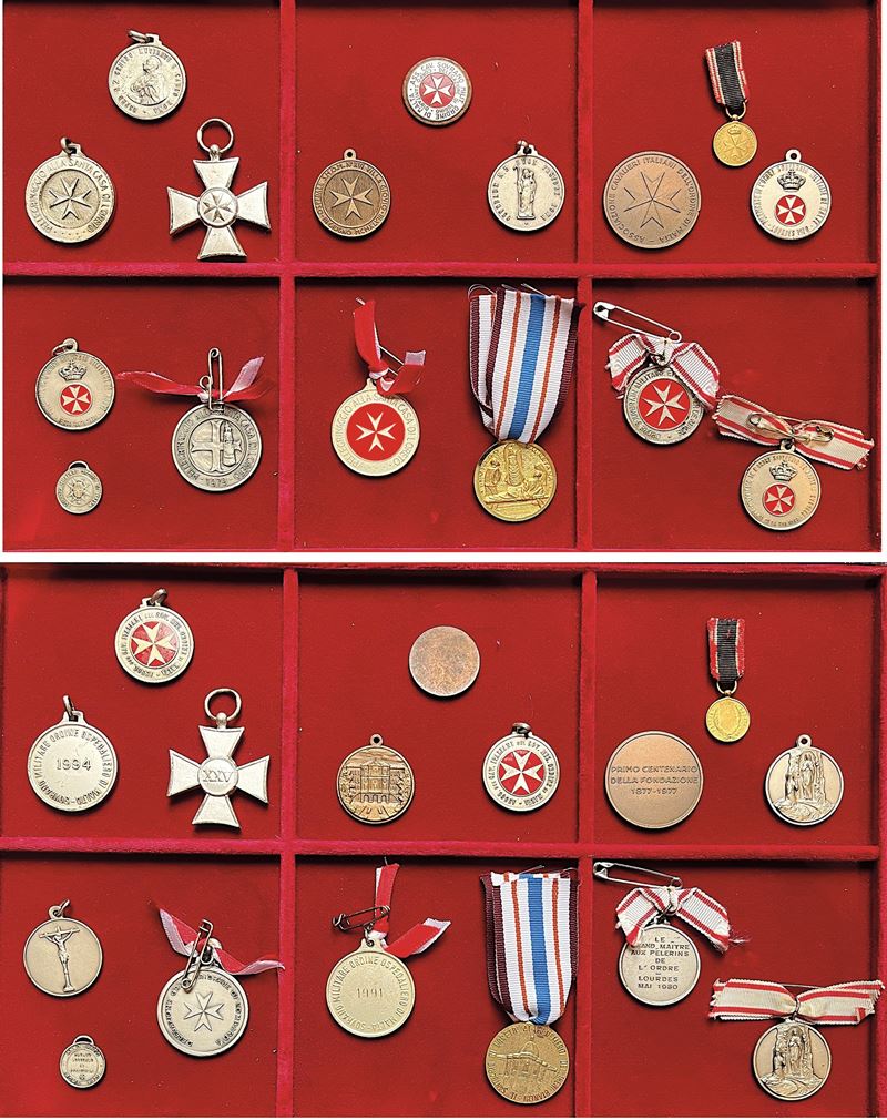 SOVRANO MILITARE ORDINE DI MALTA. Lotto di sedici medaglie.  - Asta Numismatica - Cambi Casa d'Aste