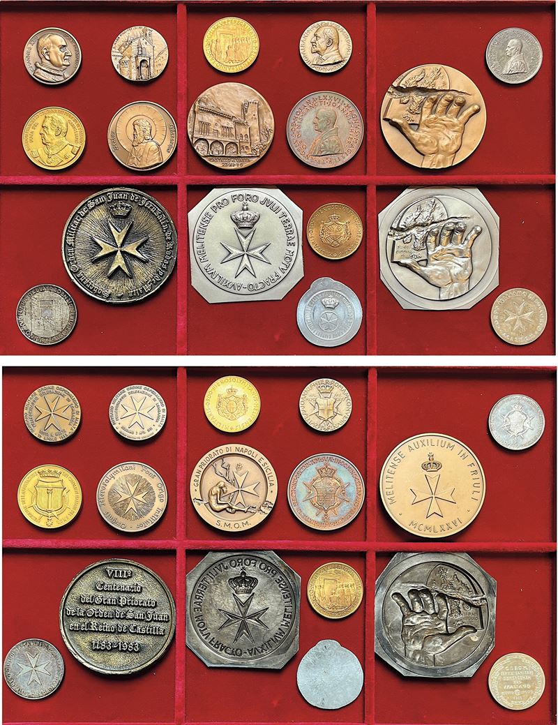 SOVRANO MILITARE ORDINE DI MALTA. Lotto di diciassette medaglie.  - Auction Numismatics - Cambi Casa d'Aste