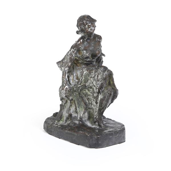 Fonditore del XX secolo Due figure femminili