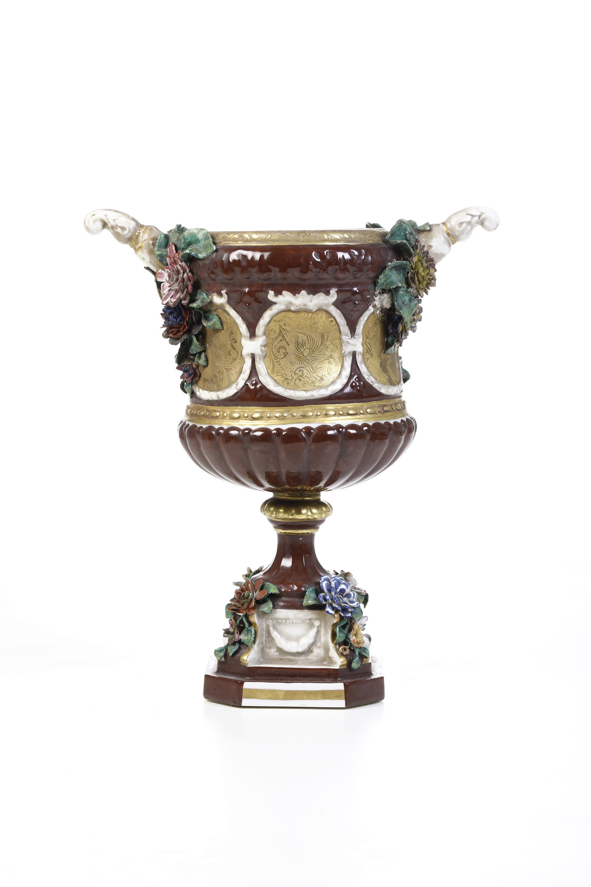 Vaso Biansato. Germania, Manifattura della Turingia, XX Secolo.