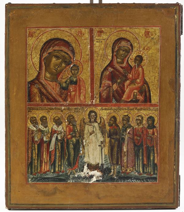 Madonna con Bambino e Santi. Russia XIX-XX secolo