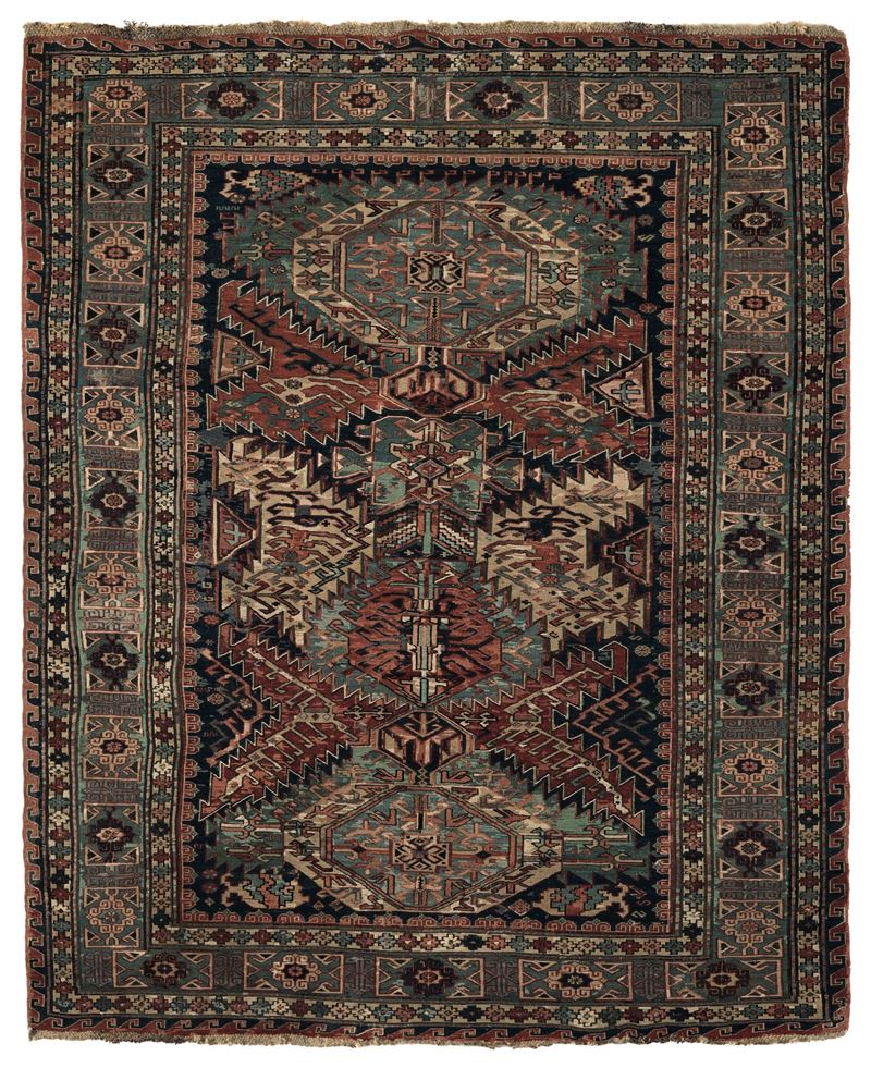 Tappeto Soumak Caucaso, fine XIX secolo  - Asta Tappeti Antichi - Cambi Casa d'Aste