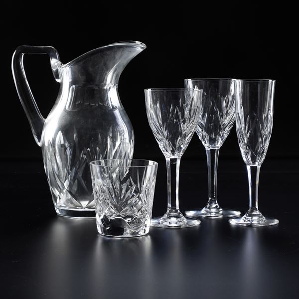 Servizio di calici “Chantilly” Francia, Manifattura Saint Louis, seconda metà del XX secolo