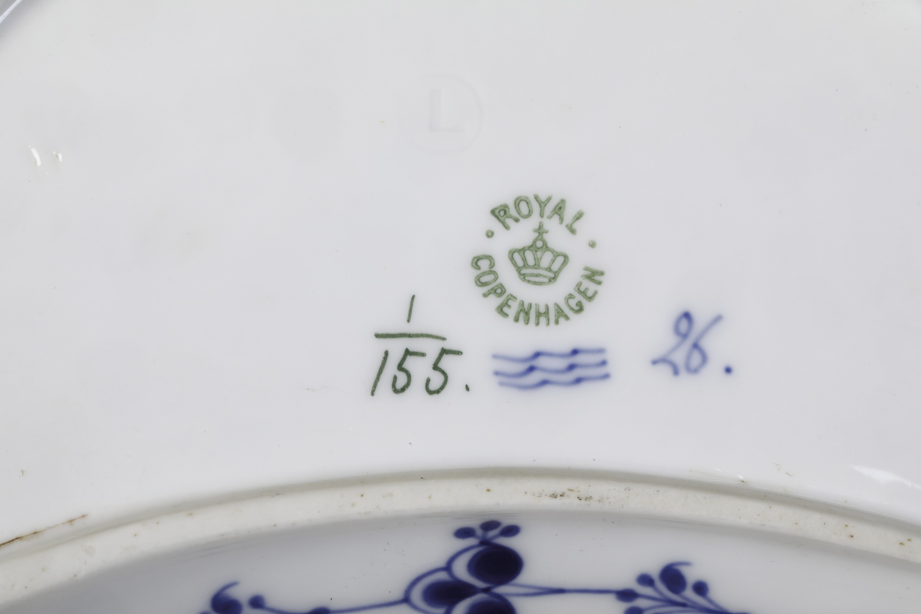 Servizio da Tavola “blue Fluted Plain” Danimarca, Manifattura Royal Copenaghen, 1897-1922