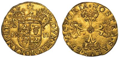 Milano. Francesco II Sforza, 1521-1535 Scudo D’oro del Sole.