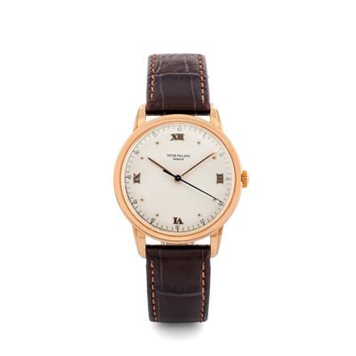 Calatrava Ref 2841 in Oro Rosa 18k Secondi al Centro, Carica Manuale, Circa 1955