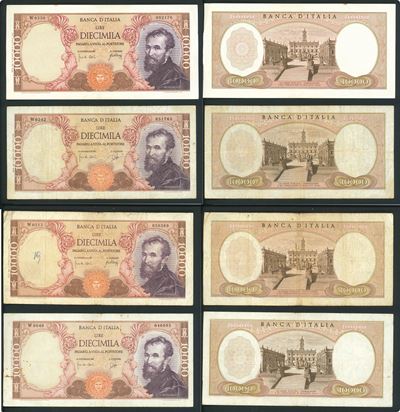 Repubblica Italiana, dal 1946. Lotto di 145 Banconote.