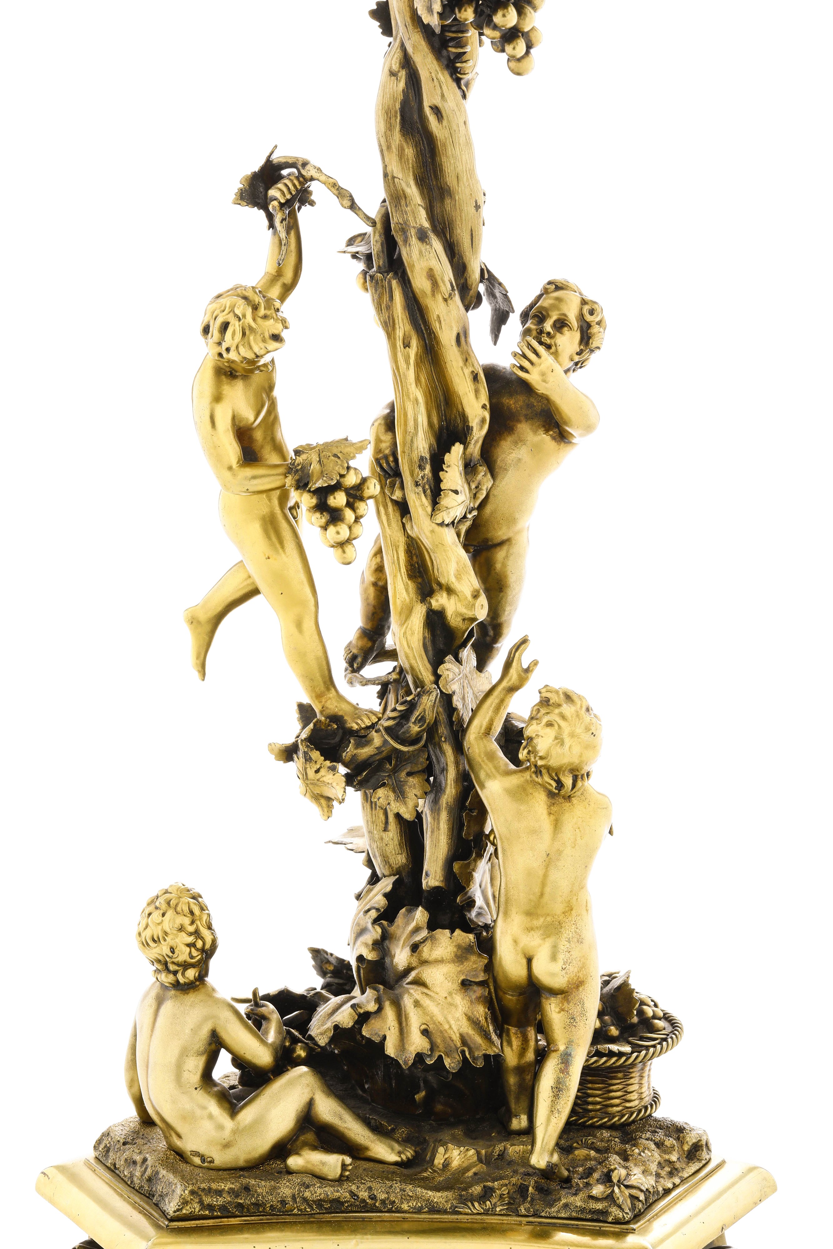Monumentale Candelabro a Sei Fiamme. Londra 1839, Argentiere John Samuel Hunt