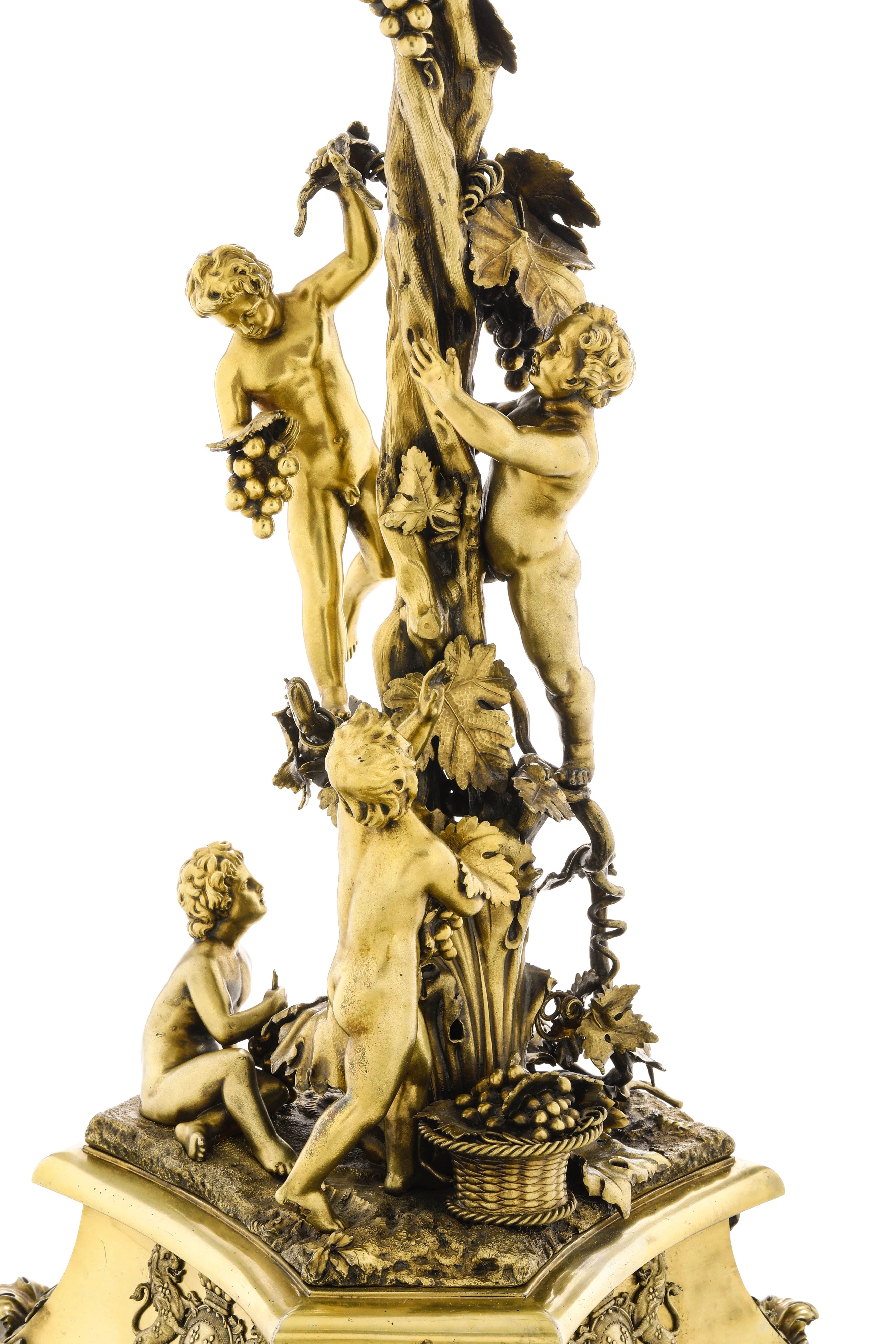 Monumentale Candelabro a Sei Fiamme. Londra 1839, Argentiere John Samuel Hunt