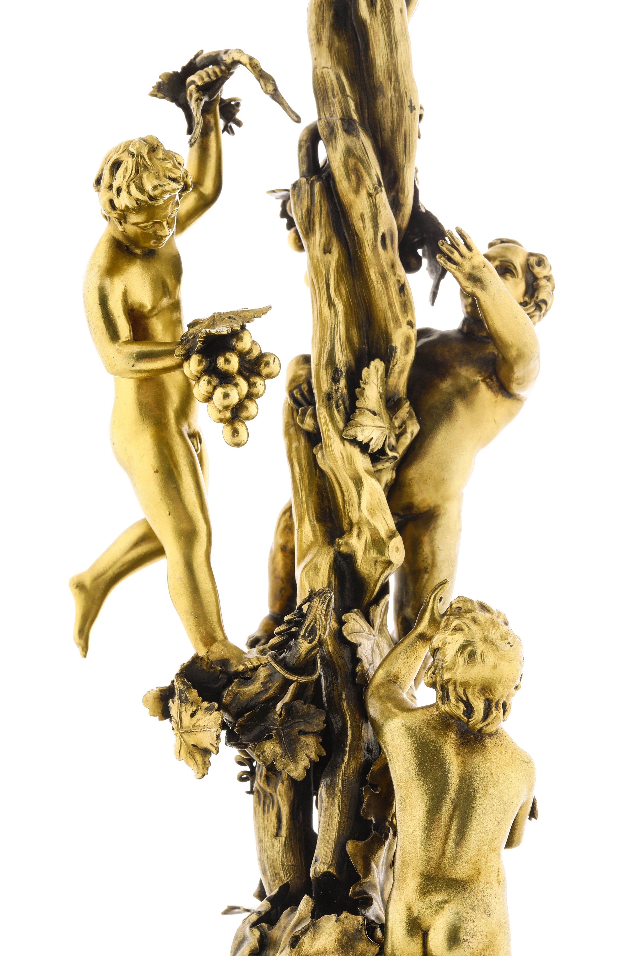 Monumentale Candelabro a Sei Fiamme. Londra 1839, Argentiere John Samuel Hunt