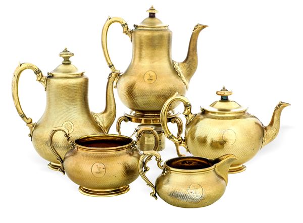 Servizio da tè e caffè. Londra 1860, argentiere Robert Garrard