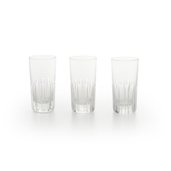 Dodici tumbler "Rotary". Francia, Manifattura Baccarat, XX secolo.