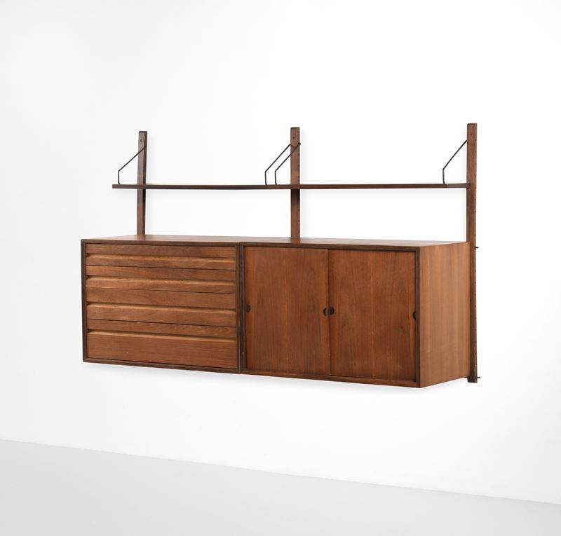 Poul Cadovius : Mobile contenitore a parete  - Auction Design - Cambi Casa d'Aste