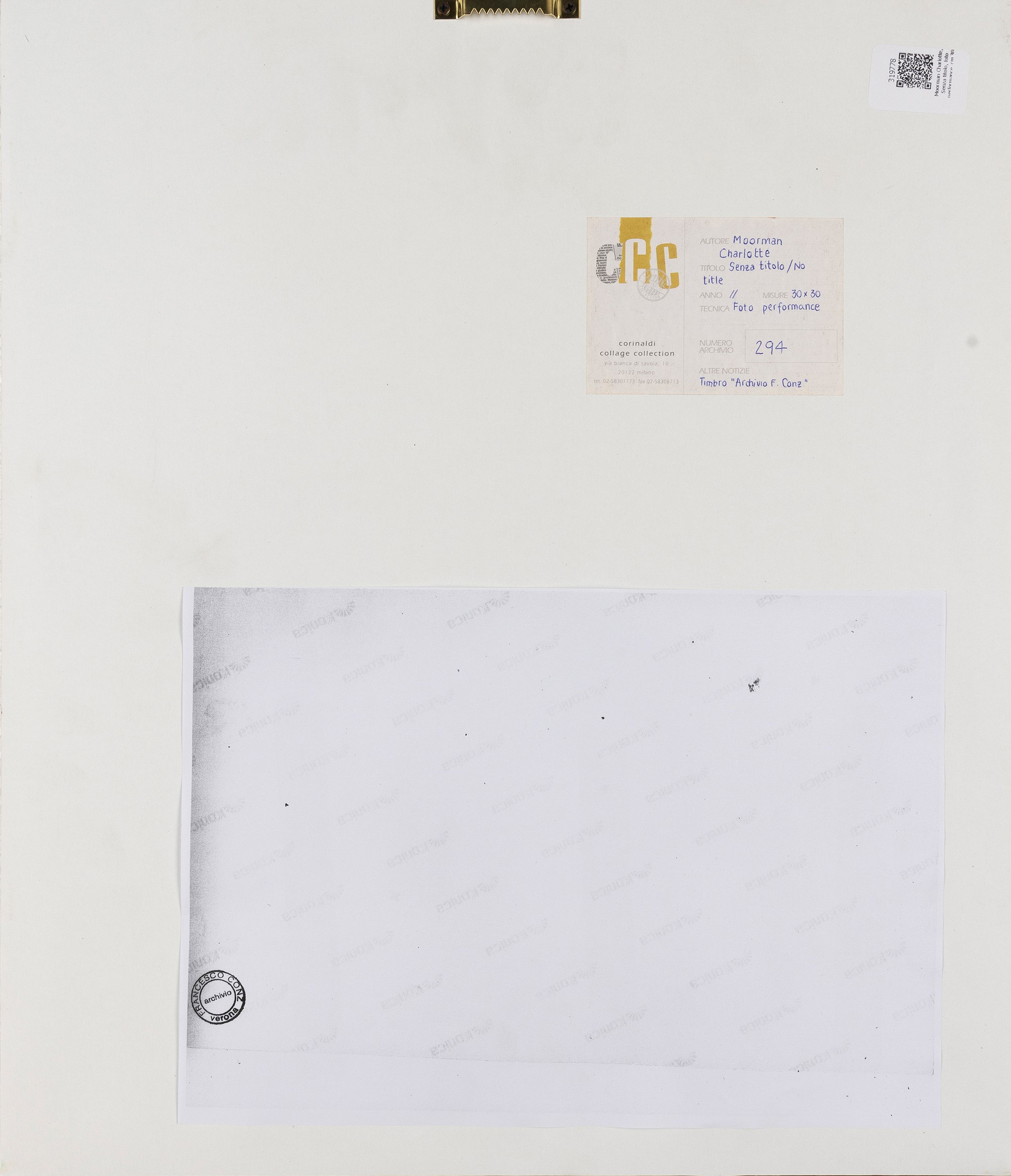 Charlotte Moorman - Senza Titolo