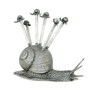 Forchettine per Escargot. Argenteria Italiana del XX Secolo, Argentiere Cesa, Alessandria