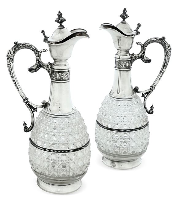 Coppia di versatoi. Argenteria artistica, inizi del XX secolo