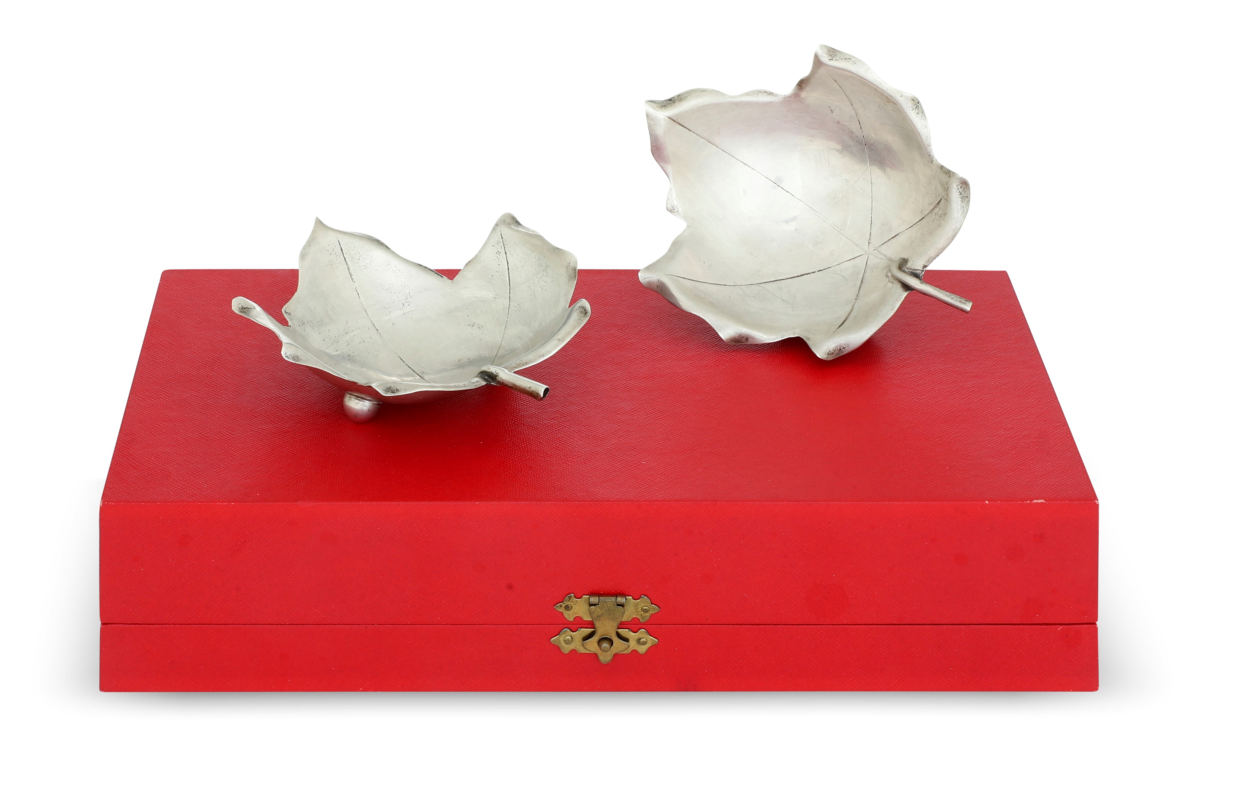 Coppia di Ciotoline di Foglia. Maison Cartier XX Secolo