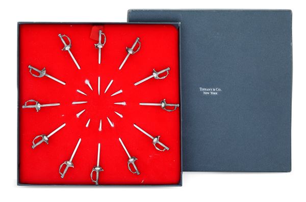 12 cocktail sticks. Usa, Tiffany & Co. XX secolo