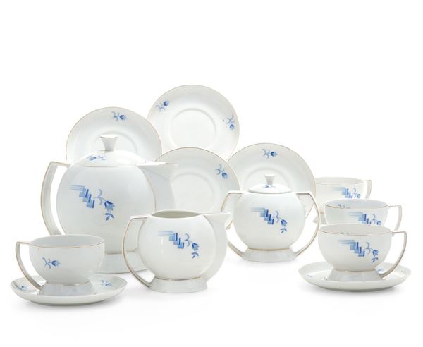 Servizio da tè. Laveno, Società Ceramica Italiana, XX secolo. Modello di Guido Andloviz del 1933.