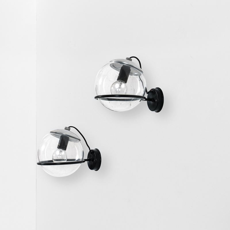 Gino Sarfatti : Due lampade a parete mod. 238/1  - Auction Design - Cambi Casa d'Aste