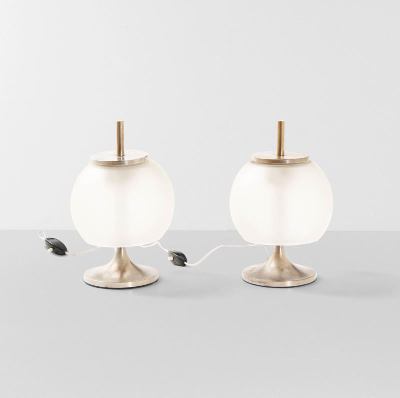 Emma Schweinberger Gismondi : Coppia di lampade da tavolo mod. Chi  - Asta Design - Cambi Casa d'Aste
