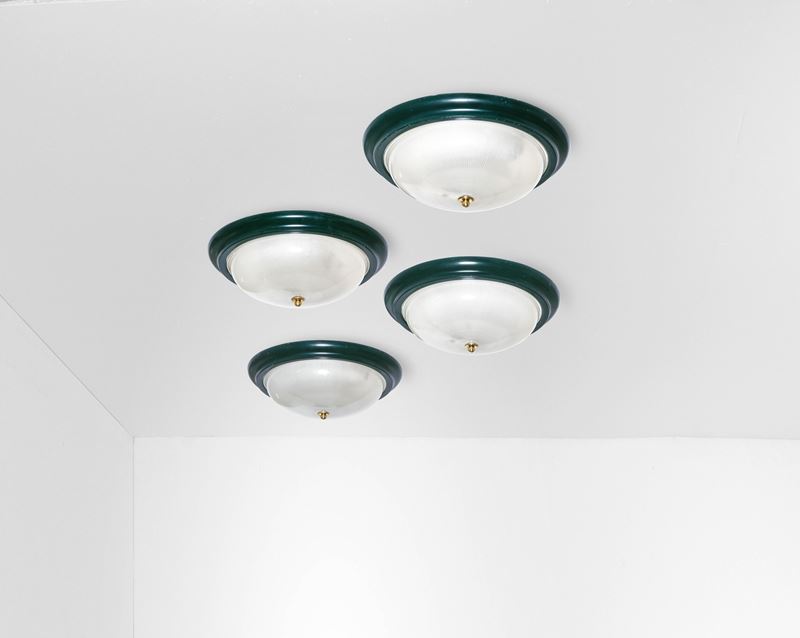 Sergio Mazza : Quattro lampade a plafone o a parete  - Asta Arredi del XX secolo - Cambi Casa d'Aste