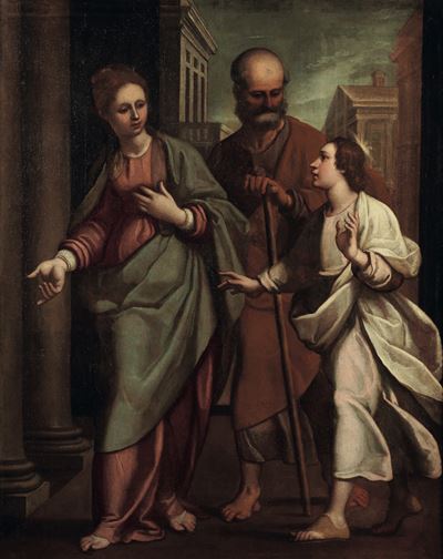 Sacra Famiglia alle Porte del Tempio