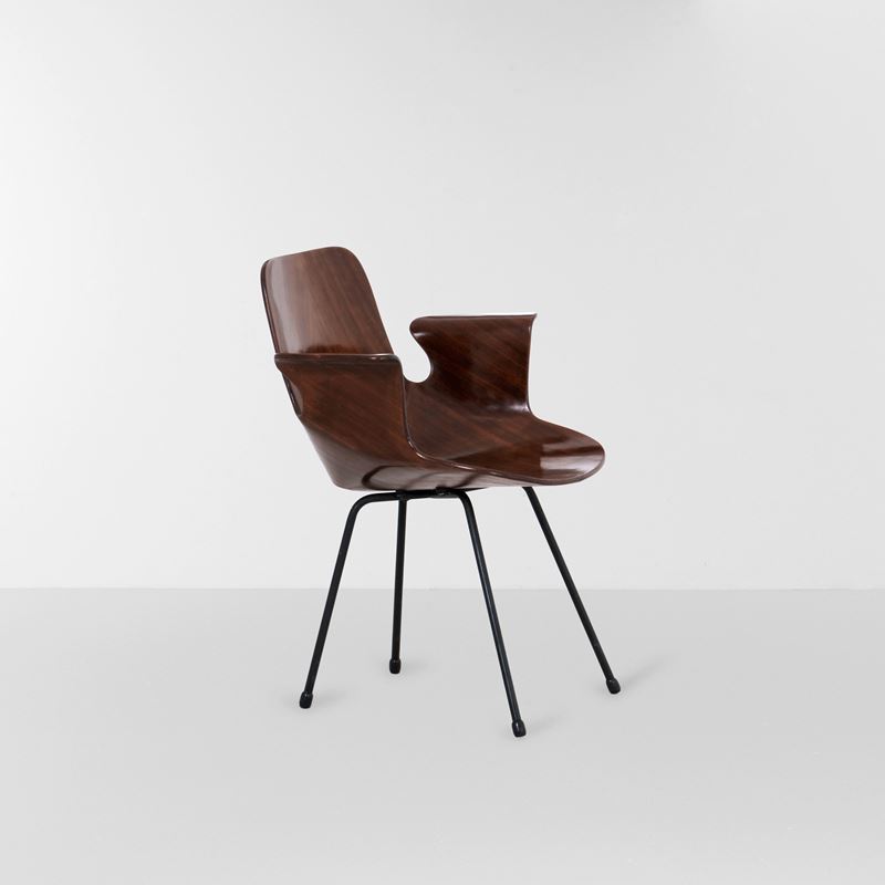 Vittorio Nobili : Sedia con braccioli mod. Medea  - Auction Design - Cambi Casa d'Aste