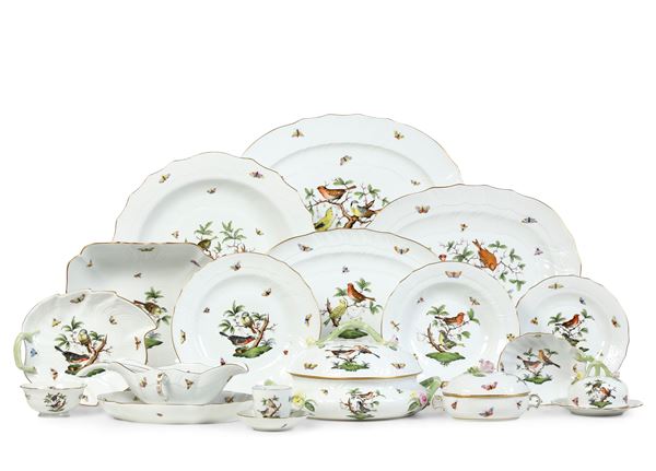 Servizio da tavola "Rothschild" Ungheria, Manifattura Herend, seconda metà del XX secolo 
