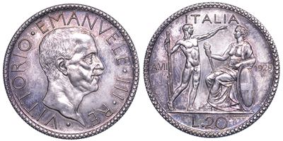 Regno D’italia. Vittorio Emanuele III di Savoia, 1900-1946. 20 Lire 1929/VII. Littore. Serie per ...