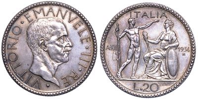 Regno D’italia. Vittorio Emanuele III di Savoia, 1900-1946. 20 Lire 1934/XII. Littore. Serie per ...