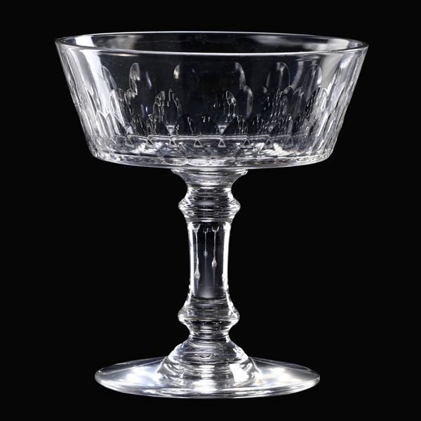 Ventiquattro coppe da champagne “Champigny” Francia, Manifattura Baccarat, inizio del XX secolo 