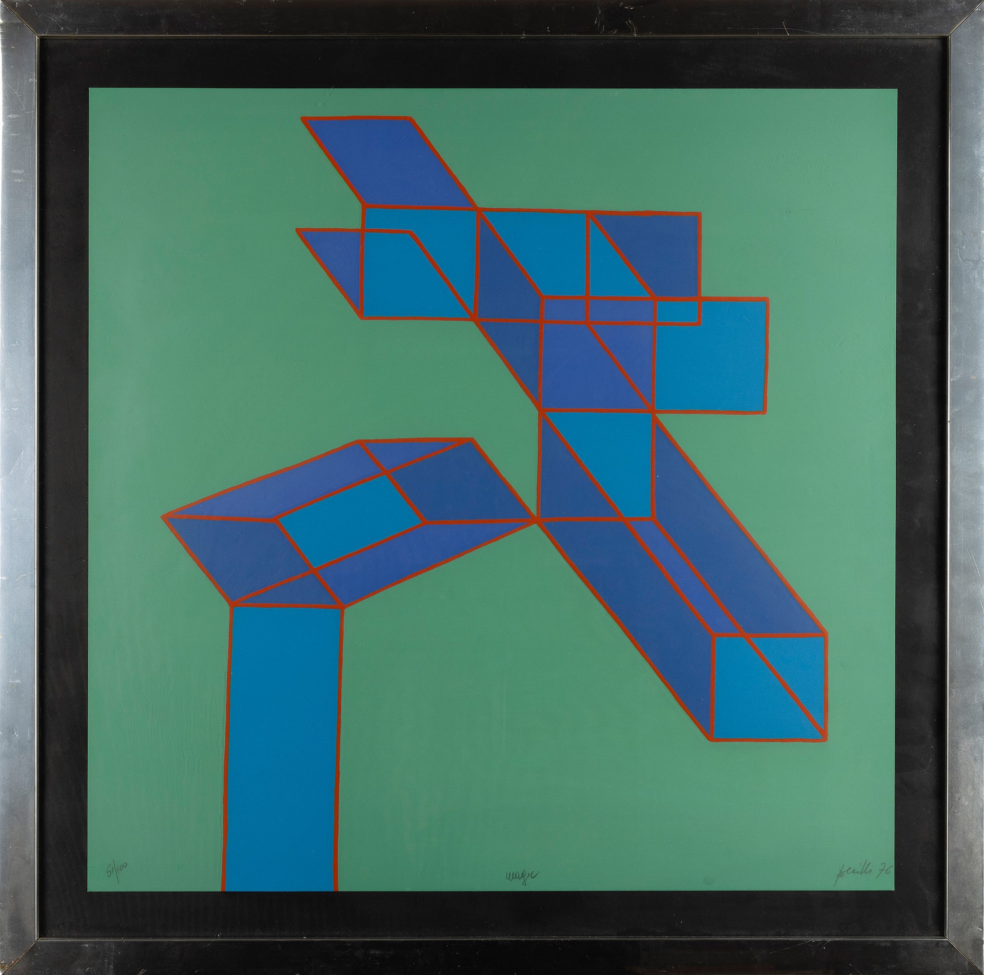 Achille Perilli - Magic, serigrafia, 1976