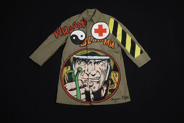 Trench Vintage dipinto a mano