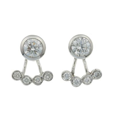 Orecchini con Diamanti Taglio Brillante per Ct 1.40 Circa