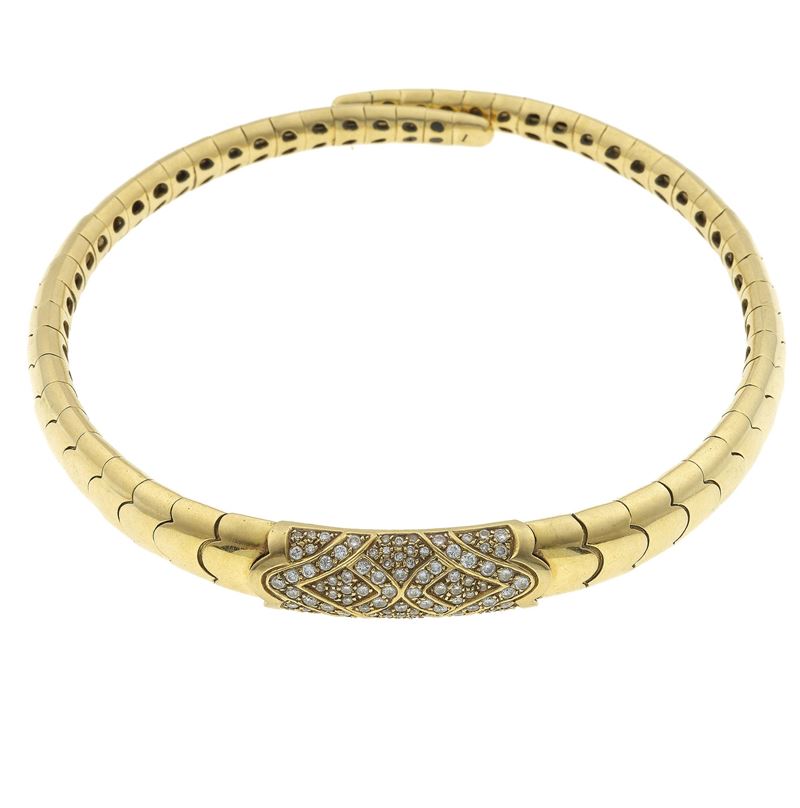 Diamond and gold necklace. Signed Pederzani  - Auction Fine Jewels - Cambi Casa d'Aste