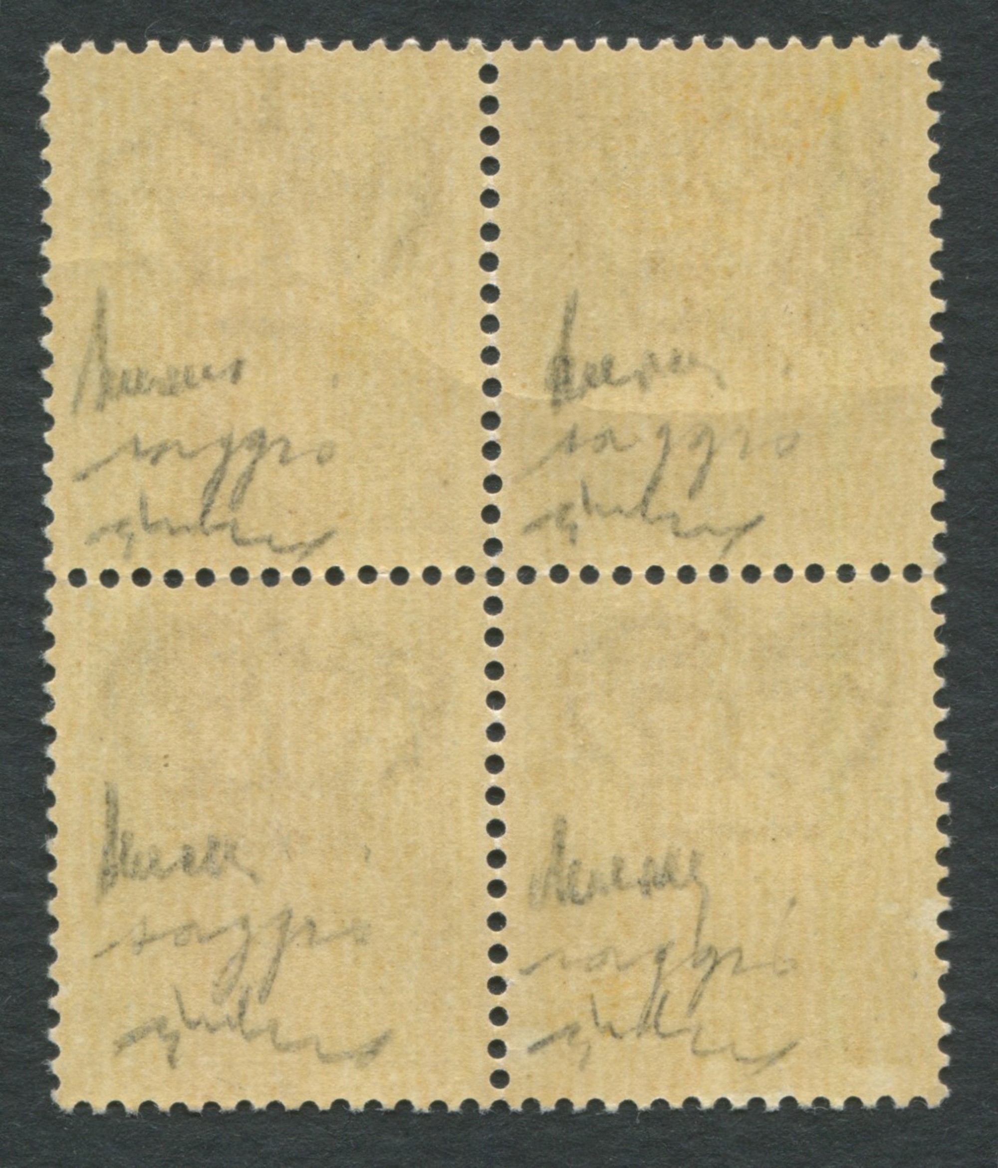 1943 - Luogotenenza - Napoli - Saggio Serie “imperiale” 10c. Soprastampa Arancio a Mano Effettuat...