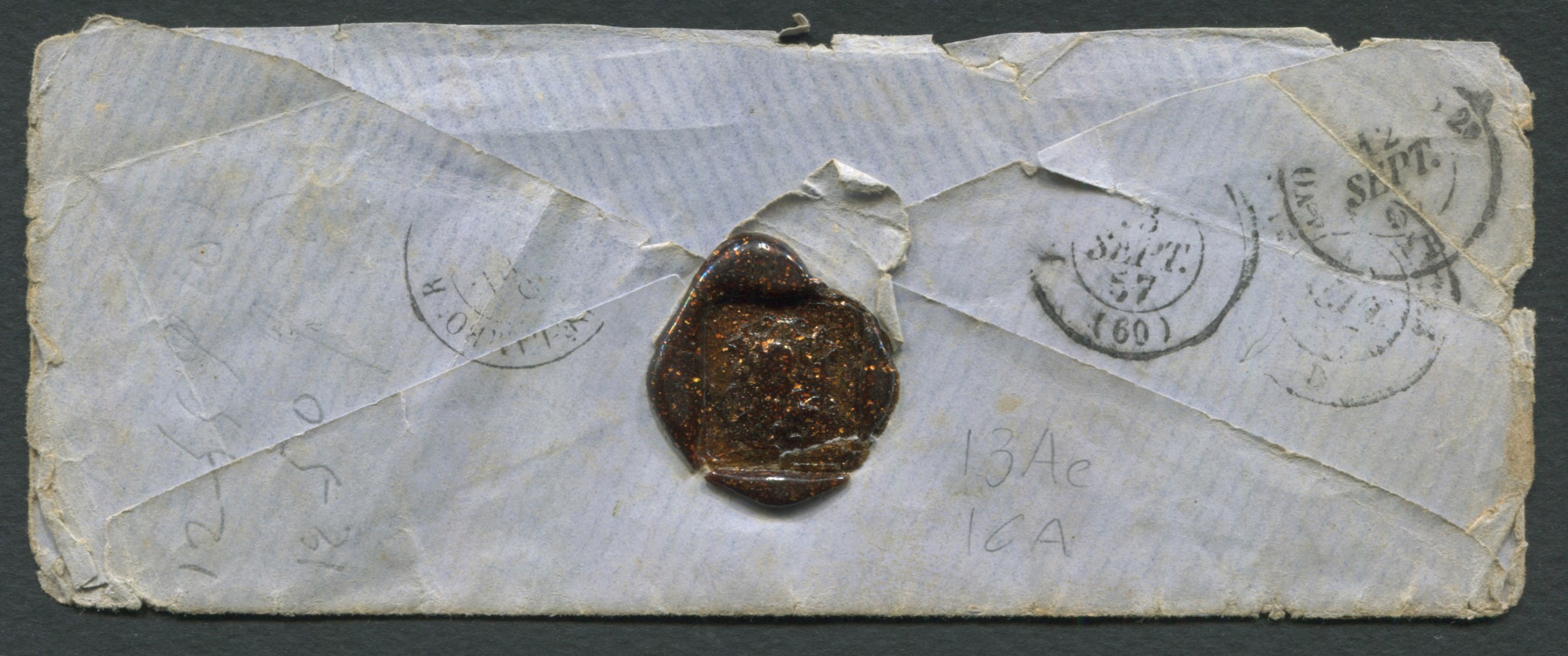 1857 - Regno di Sardegna - IV Emissione - 5c. Verde Scuro Coppia Vert. (sass. 13ac) e 40c. Rosso ...