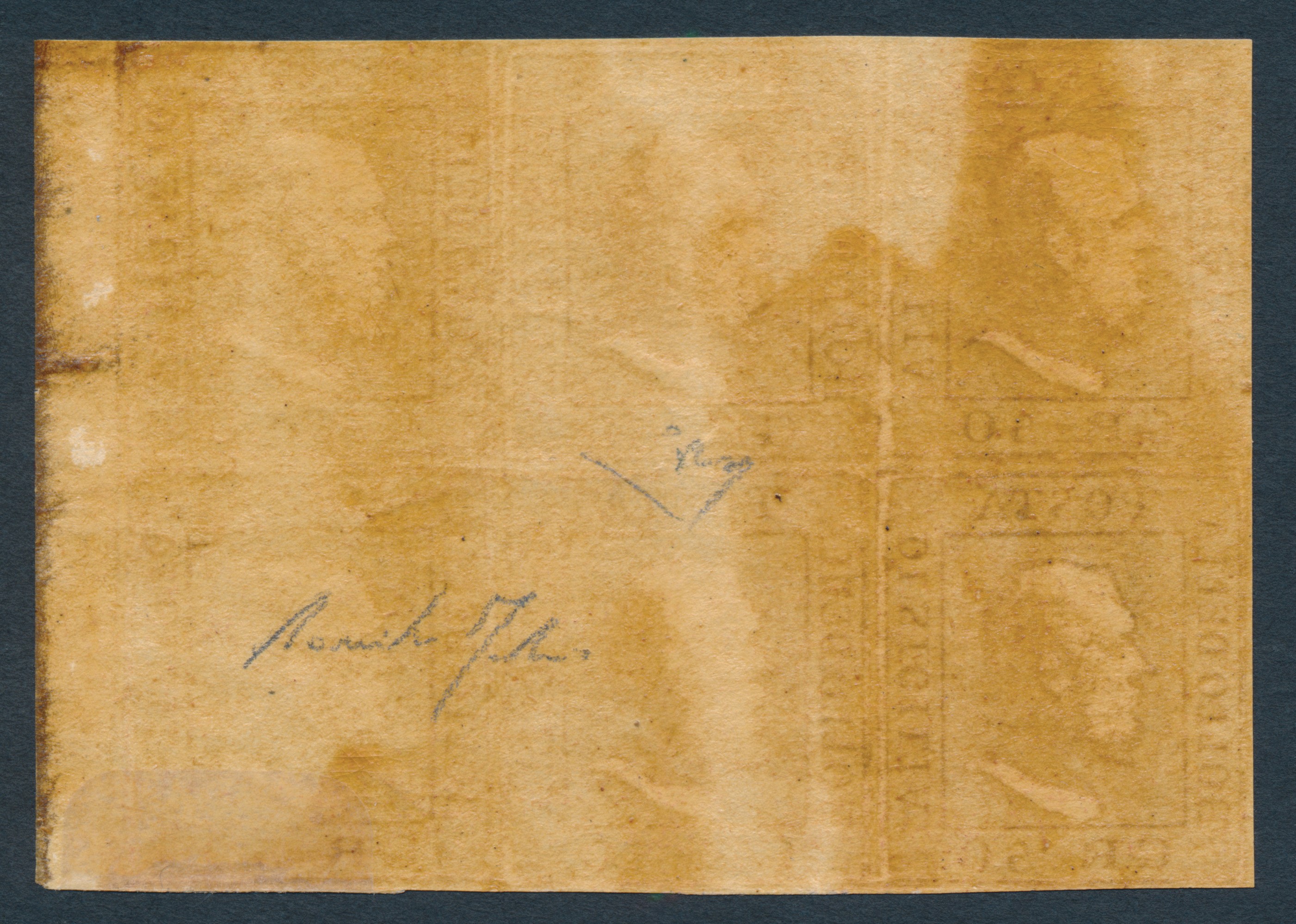 1859 - Regno delle Due Sicilie, Sicilia - Blocco di Sei Esemplari, Bordo di Foglio Destro (pos. 3...