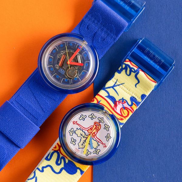 Swatch - Due Pop Swatch NOS:  Swatch Pop Downhill Swatch Pop Lady Octopus