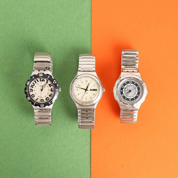 Swatch - Due Swatch Irony Scuba e uno Swatch Irony NOS:  Swatch Irony Scuba Big Time Swatch Irony Big Pergamena Swatch Irony Scuba Green Coral