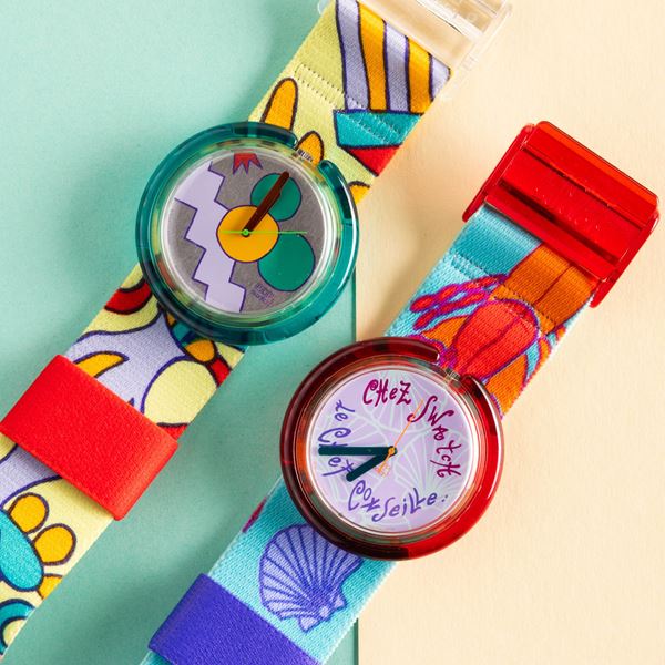 Swatch - Due Pop Swatch NOS:  Swatch Pop Swatch Langoustine