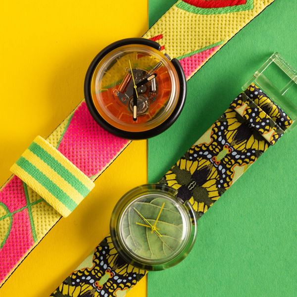 Swatch - Due Pop Swatch NOS:  Swatch Pop Winner Circle Swatch Butterfly