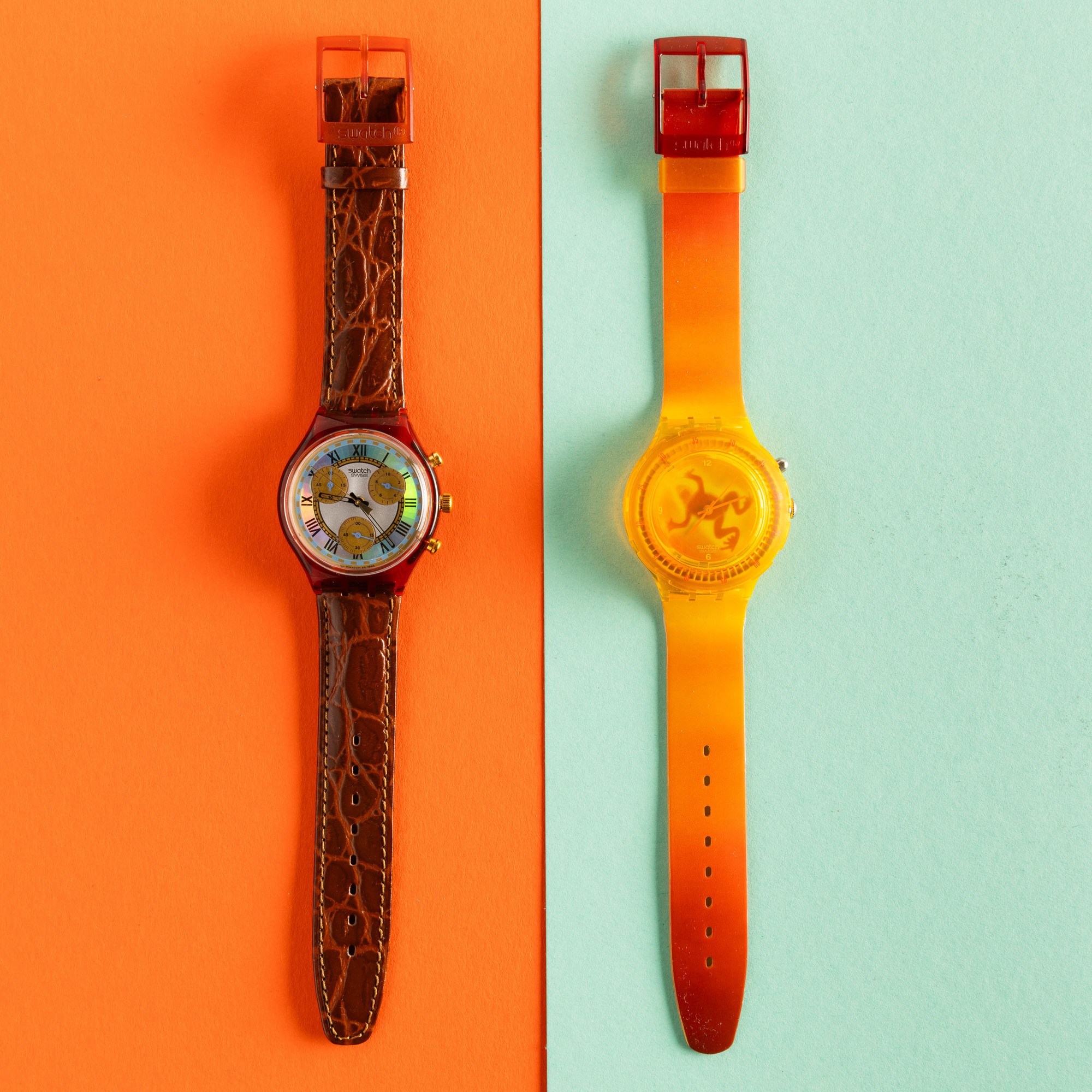 Swatch Chrono e Scuba Nos:swatch Chrono Romainswatch Scuba 200 Luminosa