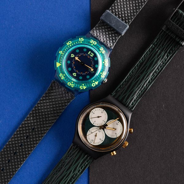 Swatch - Swatch Chrono e Scuba NOS:  Swatch Scuba Blue Moon Swatch Chrono Rollerball