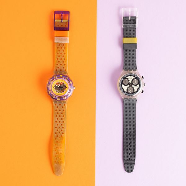 Swatch - Swatch Chrono e Scuba NOS:  Swatch Scuba Hyppocampus Swatch Chrono Fumo di Londra